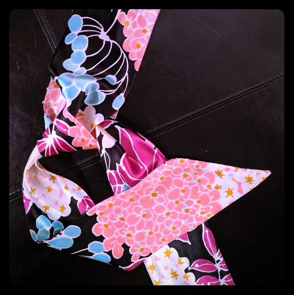 60s vintage silk head scarf